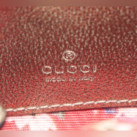 GUCCI TRAPUNTATA Red Green METALLIC QUILTED Leather Mini Crossbody 💯 Authentic - Picture 8 of 12